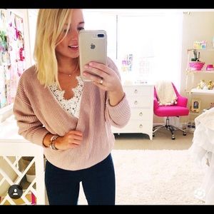 Boutique Sweater AND Lace Tank. Size S